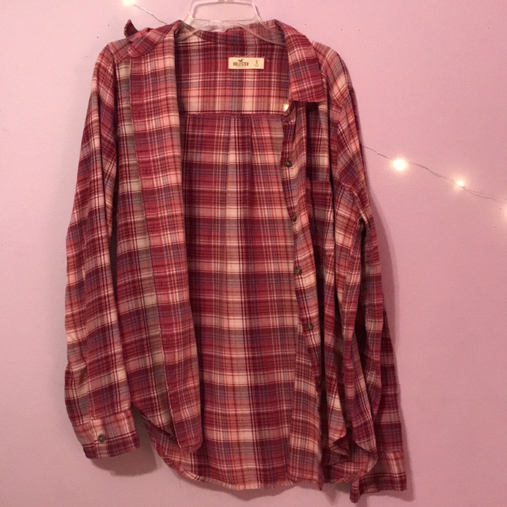 Pink button down flannel